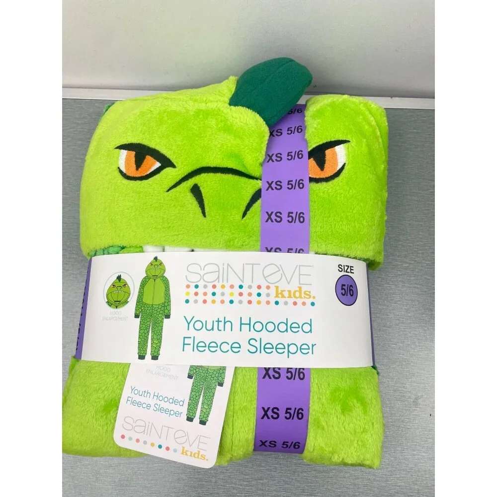 SAINT EVE DINO YOUTH BLANKET SLEEPER SIZE 5/6